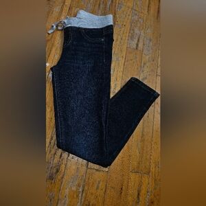 Kids Dark Blue Jeans with Grey Waistband